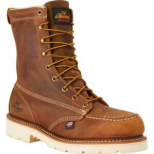 Men's Thorogood 8" Safety Toe Moc Toe Boots Color Brown
